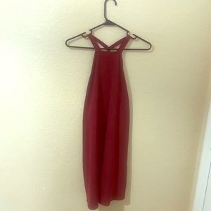 Burgundy tank top dress